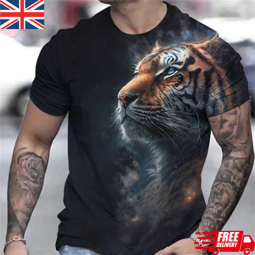 Men tiger print shirt - tiger,