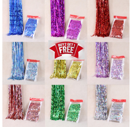 New foil fringe tinsel - 2m,