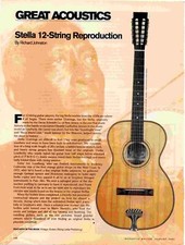 PPOT6  PICTURE/ADVERT 11X8 STELLA 12-STRING REPRODUCTION ACOUSTIC GUITAR
