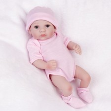 Realistic Reborn Baby Dolls Cute Girl Full Body Soft Vinyl Silicone Newborn Doll