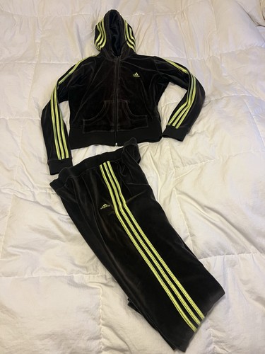 Y2k adidas velour tracksuit - adidas,