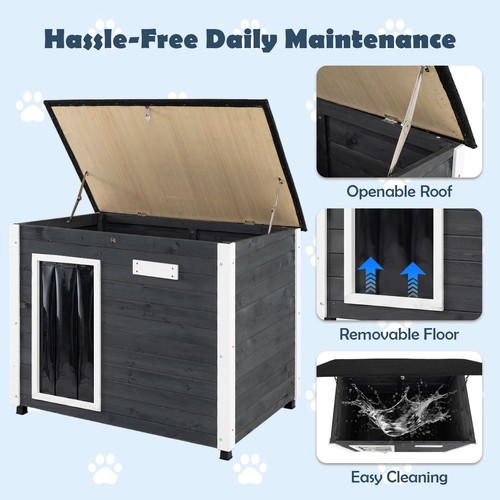 Wooden dog house - wooden,