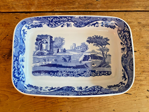 Spode blue italian rectangular - blue,