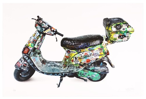 Space invader scooter print - invader-,