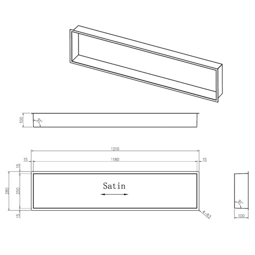Brushed stainless steel - brushed,