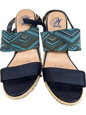 Mantaray Wedge Sandals Black