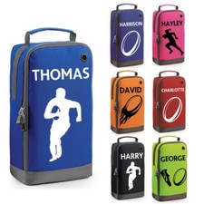 Personalised Rugby Boot Bag Boys Girls Customised Kids School PE Sports Shoe Kit