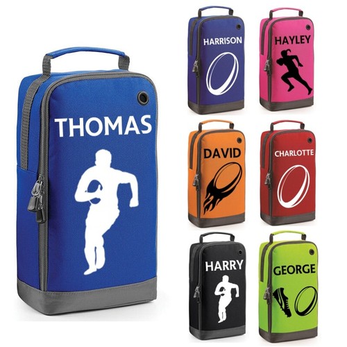 Personalised rugby boot bag - personalised,