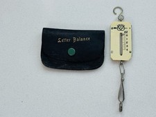 Vintage SALTER 4 oz Letter Balance Scales & Storage Pouch Case Postage Weight
