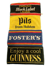 Beer Bar Towels 4 Cotton Mats Preloved Commercial Grade Golf Fishing see sizes
