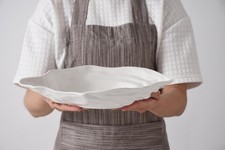 20", Oyster Dish Tray Ceramic