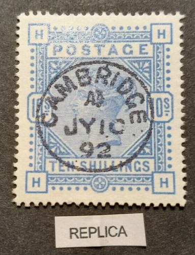1883 blue - gb~1883~, qv~10/-~blue~