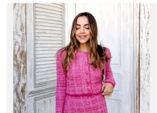 Zara Pink Textured Weave Knit