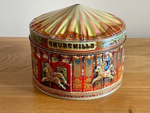 Superb vintage empty metal tin - vintage,
