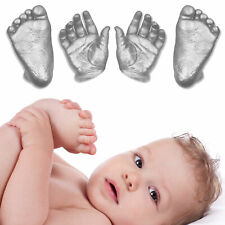 New Baby Casting Kit Keepsake Hand Foot 3D Plaster Cast Mould incl. Silver Paint