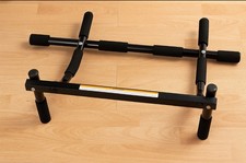 Homecom Steel Horizontal Home Door Frame Pull-Ups Bar -Silver/Black