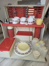 Large Rare Vintage 6 Person SIRRAM Picnic set 1960s Retro Camping Antique Set