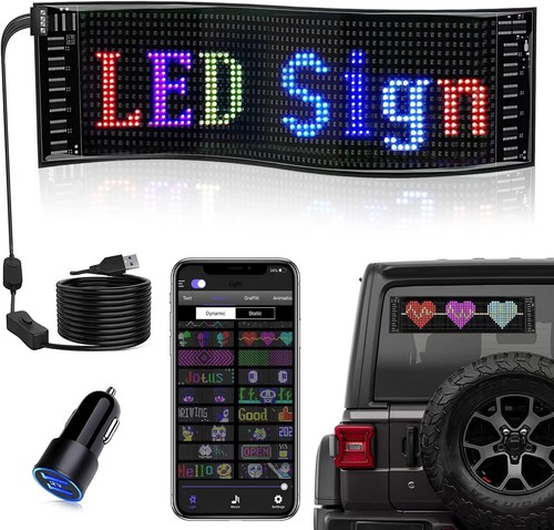 Car led sign - bluetooth, app