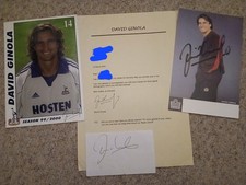 TOTTENHAM DAVID GINOLA SIGNED PHOTO LETTER AUTOGRAPHS NOT SHIRT TICKET WORN