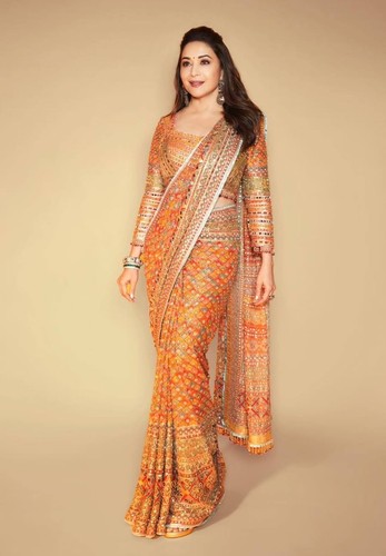 Bollywood saree chinon silk - bollywood,