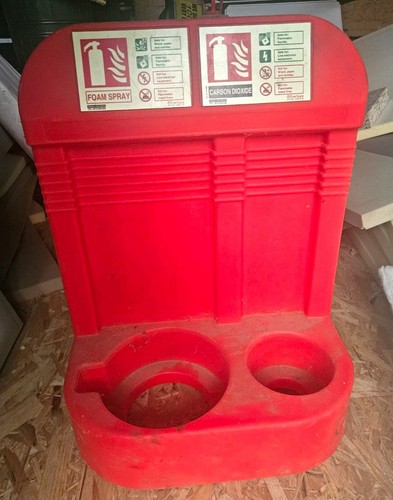 Pair red fire extinguisher - red,