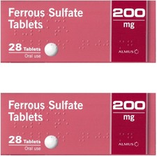 2 x FERROUS SULPHATE 200mg