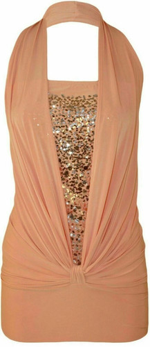 Women sequin halter neck - halter,