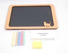 A4 Childrens Chalkboard | Wooden Blackboard with Chalks and erasure animals