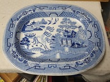 Godwin Burslen Stone China Platter Blue & White 39cm X 31cm (B.17)