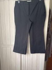 BODEN TROUSERS 16P BLACK . SIDE POCKETS & FALSE BACK. WIDE LEG. ZIP&CLIP FRONT