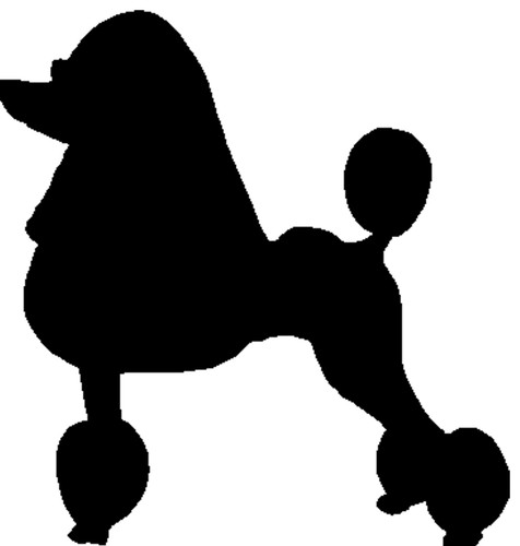 Poodle sticker vinyl - sticker,