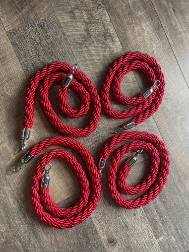 Red rope with clips - red,