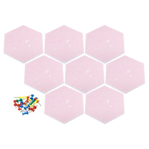 8pcs hexagon felt bulletin - 8pcs,