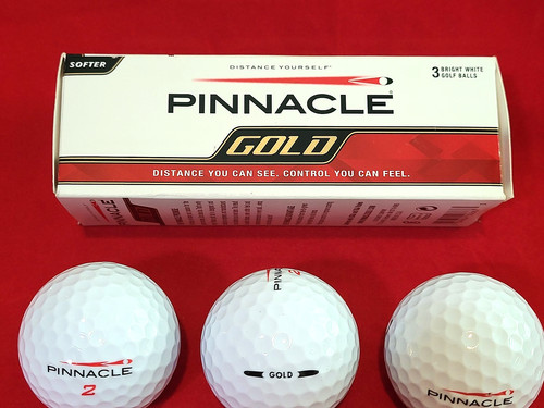 Pinnacle gold golf balls - gold, 3x