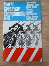 WORLD SPEEDWAY CHAMPIONSHIP 1965 WEMBLEY PROGRAMME Completed