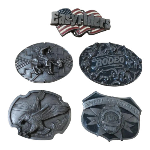 Vintage belt buckles set - belt,