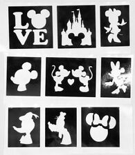 Mickey Minnie Stencil 3part Top Up Your Glitter Tattoo Kit Facepainting Airbrush