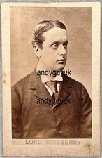 CDV LORD ROSEBERY PRIME MINISTER ANTIQUE PHOTO POLITICIAN HANNAH DE ROTHSCHILD