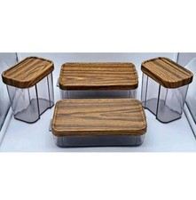 4 KITCHEN CONTAINERS-DESIGN ROBEX CALEPPIO-MADE IN ITALY-70'-VINTAGE BOX