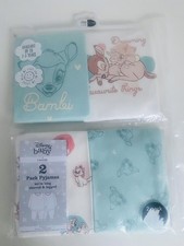 0-3 Months BNWT Baby Clothes DISNEY 2 Pack Pyjamas BAMBI 101 DALMATIONS etc
