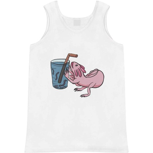 Axolotl drinking water adult - drinking, water'