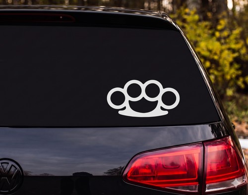 Brass knuckles silhouette - brass,
