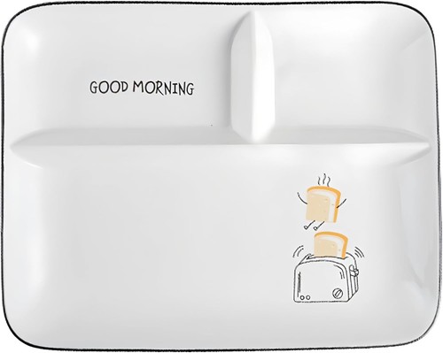 Ceramic divided plate - divided,