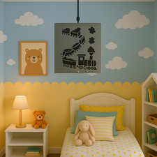 Steam Train Frosted Glass Satin Chrome Frame Square Ceiling Light Shade