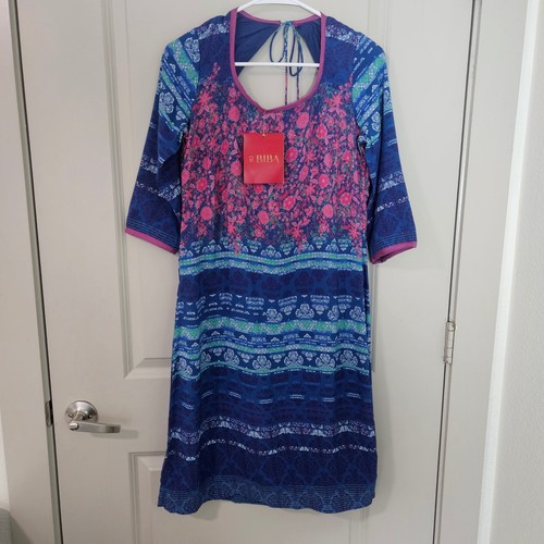 Biba blue pink floral print - biba,