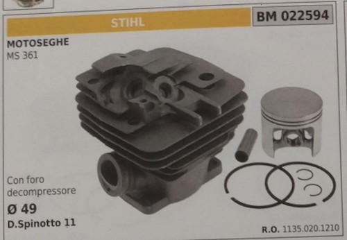 Cylinder and piston complete - piston,