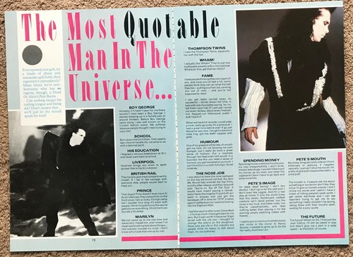 Pete burns 1984 page - burns,