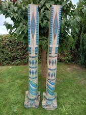 Antique Indian Pillars - Teak