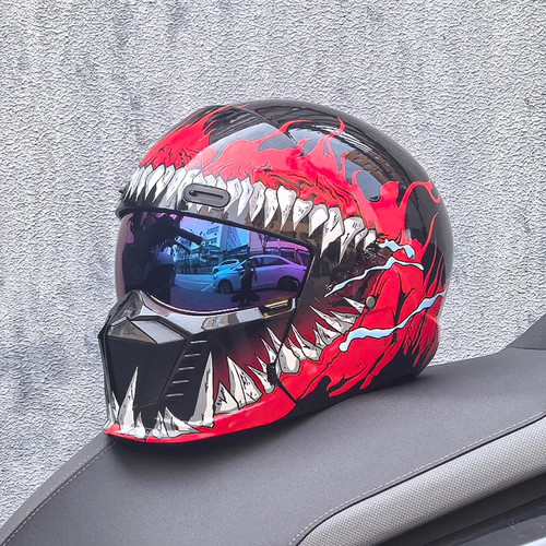 Retro motorcycle helmet abs - motorcycle,