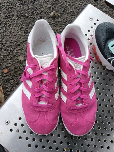 Adidas gazelle pink white - j,